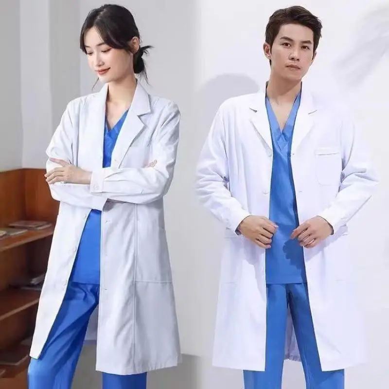 Medical Lab Coat - White Lab Coat Experimental Medical Uniform