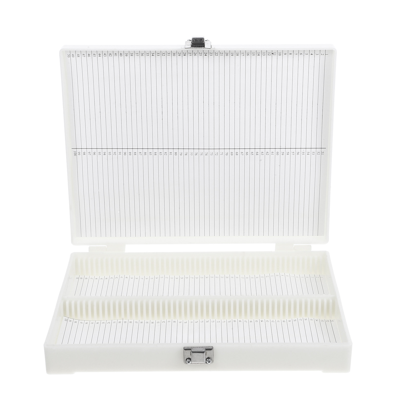 Pathology Slide Storage - Microscope 100-Slot Specimen Storage Organizer Stainless
