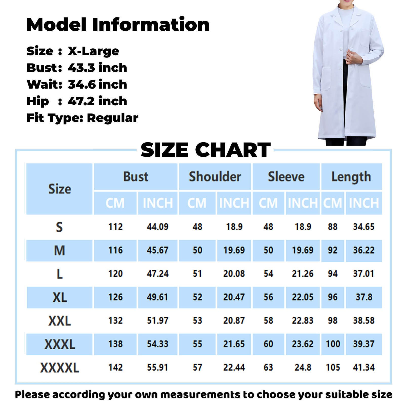 White Lab Coat For Women Men S - огляд і ціна Medical Lab Coat