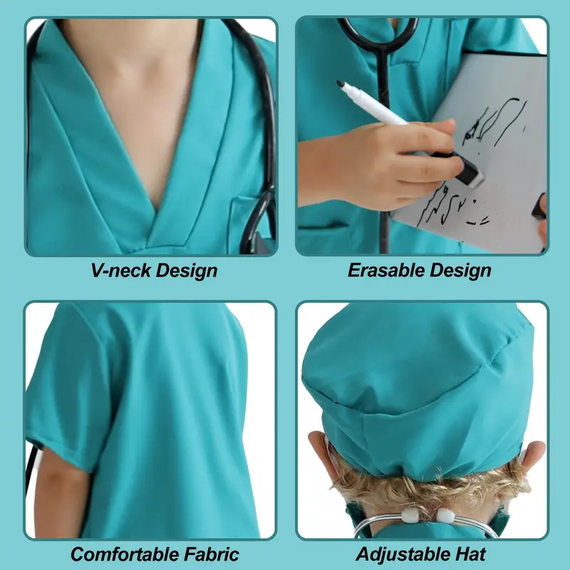 7PCS Kids Doctor Nurse Cosplay - огляд і ціна Medical Lab Coat