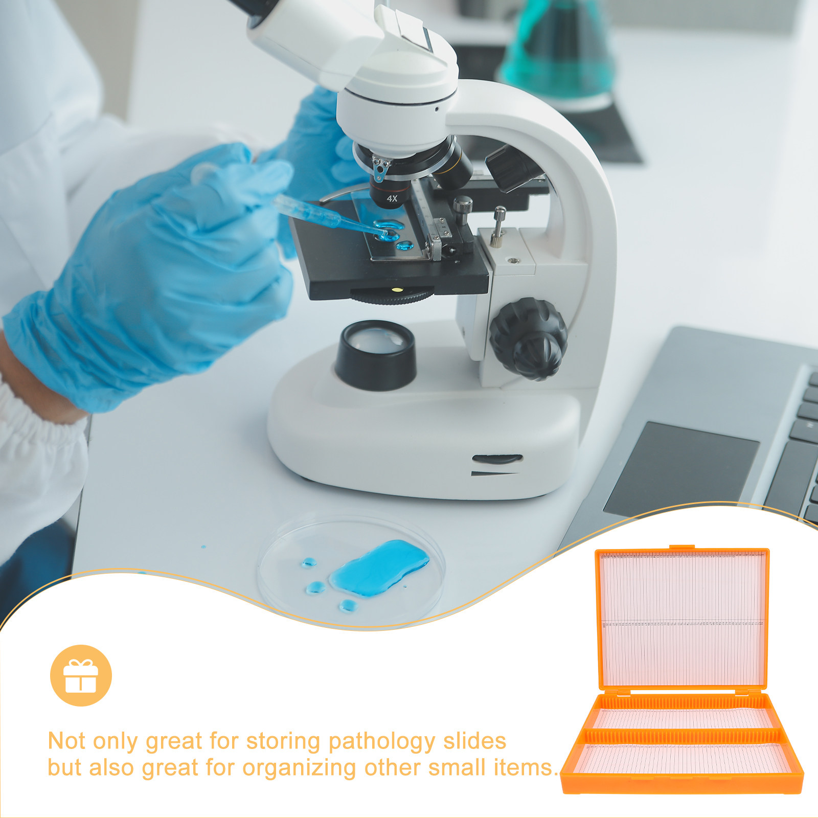 Microscope Plastic Organizer S - огляд і ціна Pathology Slide Storage