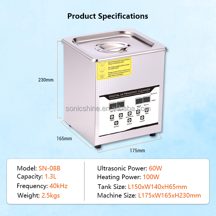 SN-08B 1.3L Electric Ultrasoni - огляд і ціна Medical Lab Machines