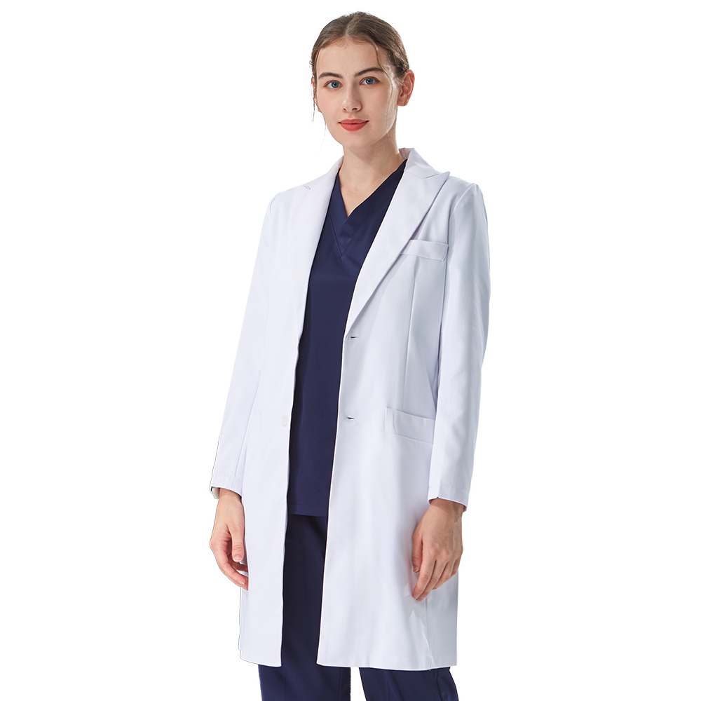 Thoughtful Lapel Collar White  - огляд і ціна Medical Lab Coat